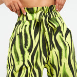Neon Zebra Paper Bag Pants - shopsigal