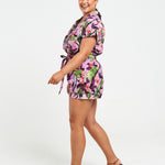 Hawaiian Lily Paper Bag Shorts - shopsigal