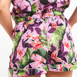 Hawaiian Lily Paper Bag Shorts - shopsigal