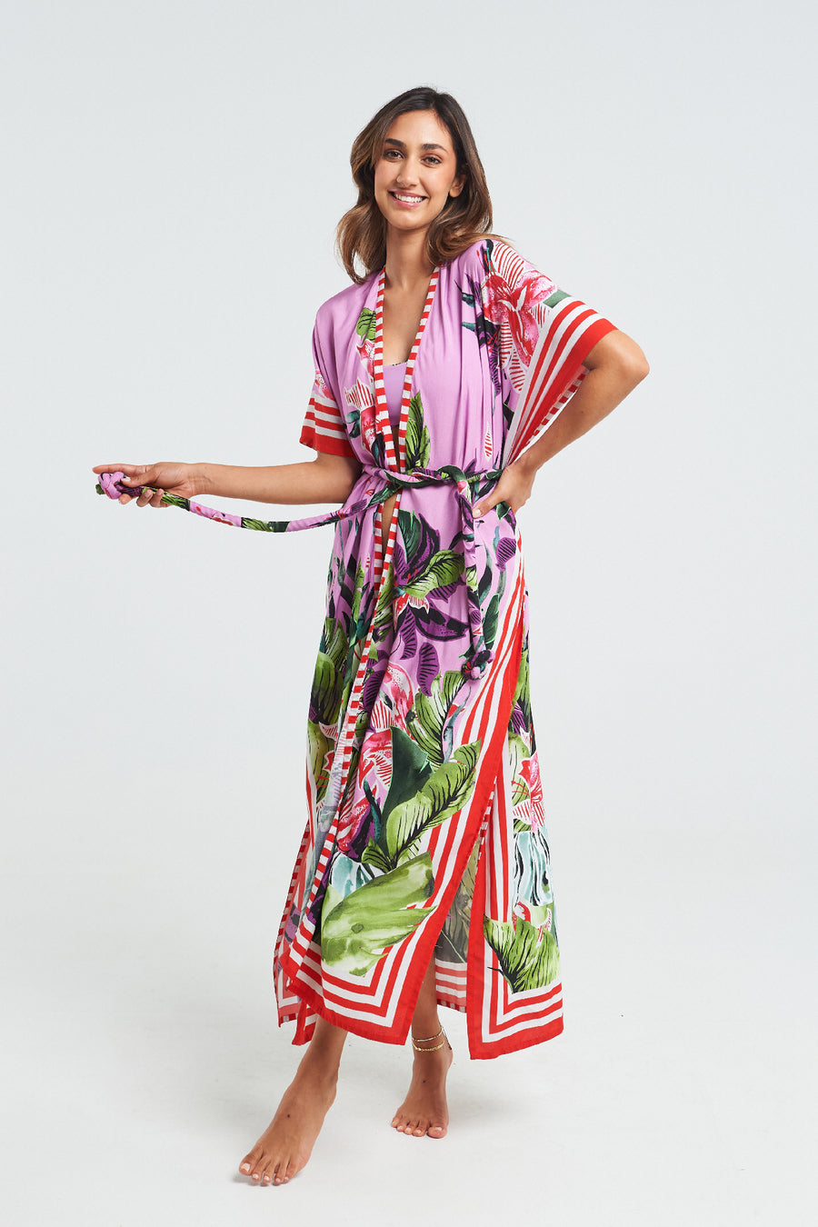 Hawaiian Lily Long Kimono – shopsigal