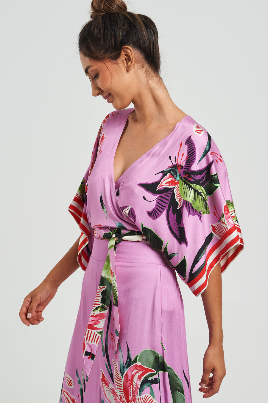 Hawaiian Lily Reversible Wrap Top - shopsigal