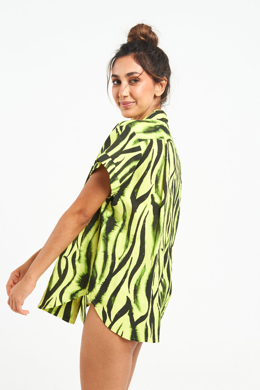 Neon Zebra Hawaiian Shirt - shopsigal