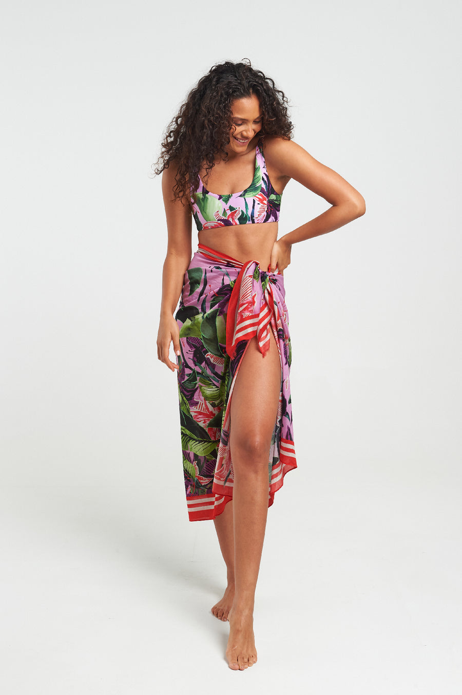 Hawaiian Lily Reversible Bikini Top - shopsigal