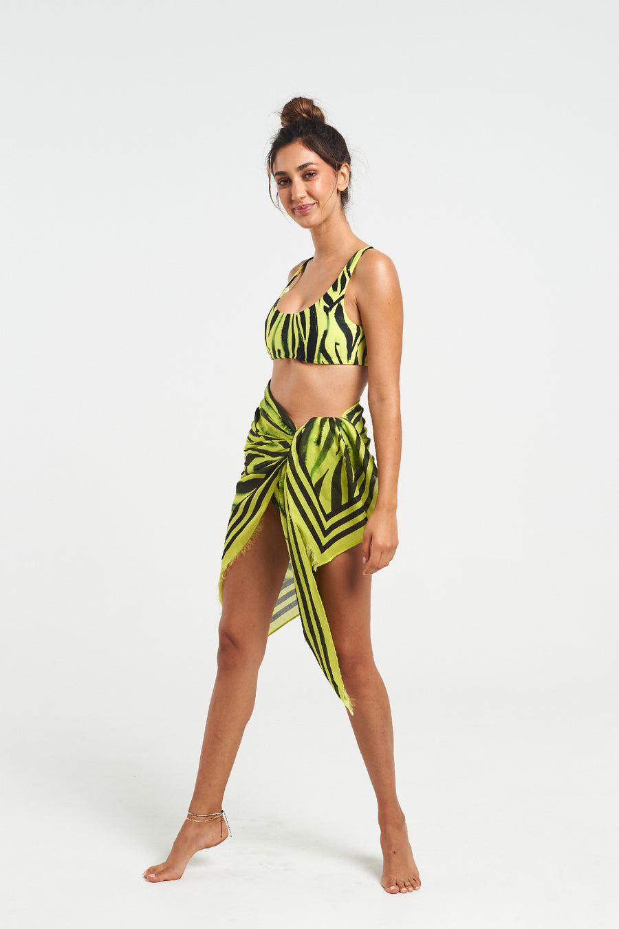 Neon Zebra Reversible Bikini Top - shopsigal